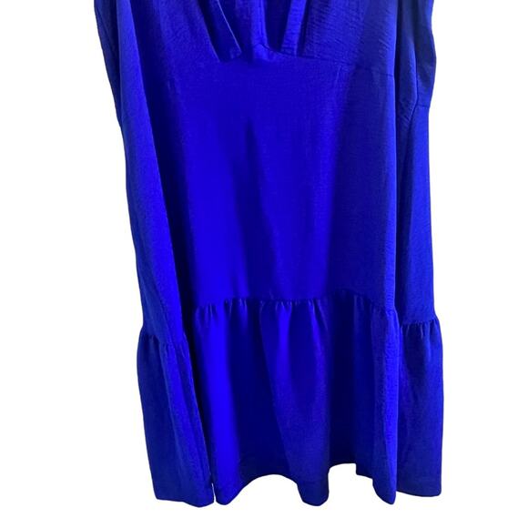 NWT $139 DKNY Soft V Neck Tiered Midi Dress Blue Plus Size 20W - Picture 4 of 9
